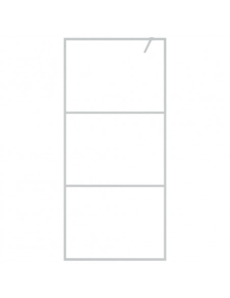 Parete Doccia Walk in Argento 90x195 cm Vetro Trasparente ESG