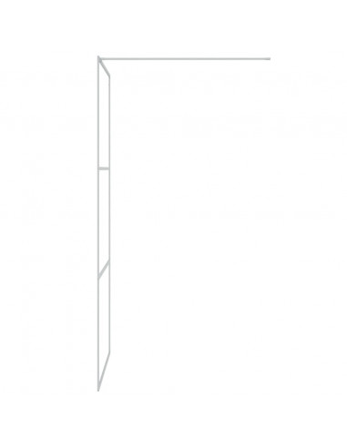Parete Doccia Walk in Argento 90x195 cm Vetro Trasparente ESG