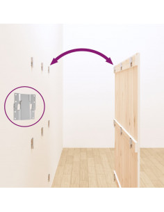 Testiera da Parete Bianca 140x3x110cm in Legno Massello di Pino