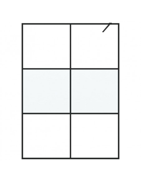 Parete Doccia Walk in 140x195 cm Vetro Semi Smerigliato ESG