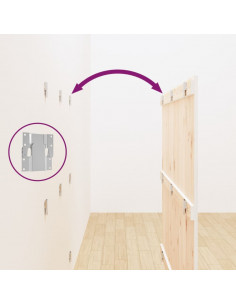 Testiera da Parete Bianca 146,5x3x110 cm Legno Massello di Pino