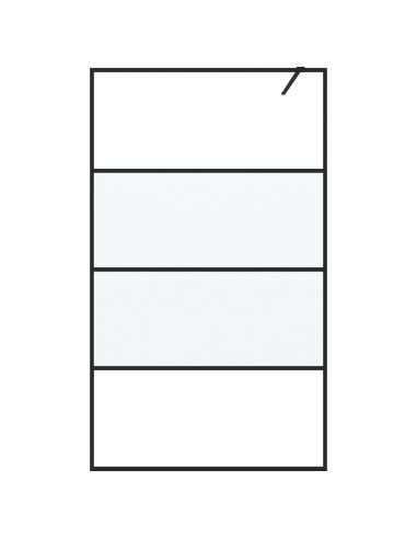 Parete Doccia Walk in 115x195 cm Vetro Semi Smerigliato ESG