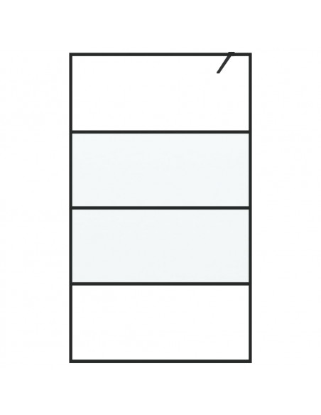 Parete Doccia Walk in 115x195 cm Vetro Semi Smerigliato ESG