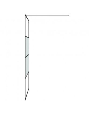 Parete Doccia Walk in 115x195 cm Vetro Semi Smerigliato ESG