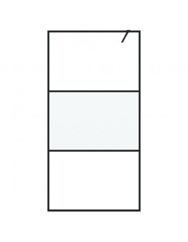 Parete Doccia Walk in 100x195 cm Vetro Semi Smerigliato ESG