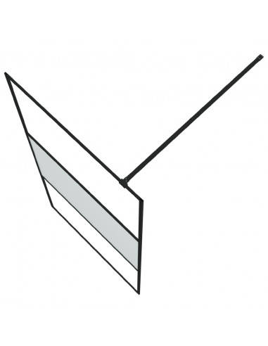 Parete Doccia Walk in 100x195 cm Vetro Semi Smerigliato ESG