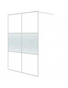 Parete Doccia Walk in Bianca 140x195 cm Vetro Trasparente ESG 2