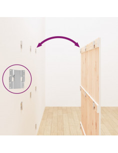 Testiera da Parete Bianca 159,5x3x110 cm Legno Massello di Pino