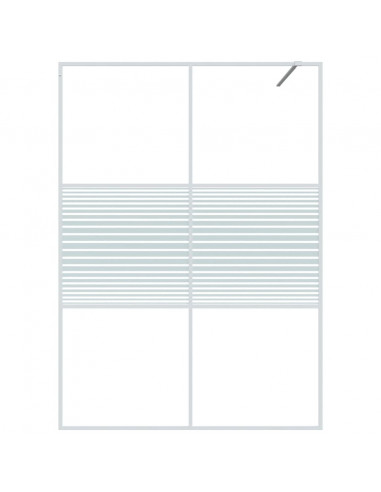 Parete Doccia Walk in Bianca 140x195 cm Vetro Trasparente ESG