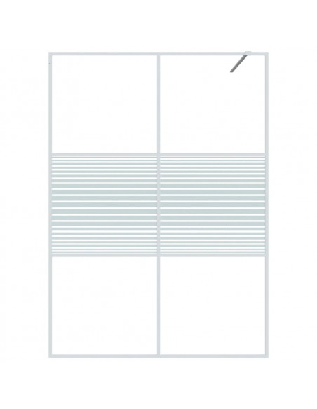 Parete Doccia Walk in Bianca 140x195 cm Vetro Trasparente ESG