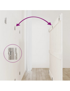 Testiera da Parete Bianca 159,5x3x90 cm Legno Massello di Pino