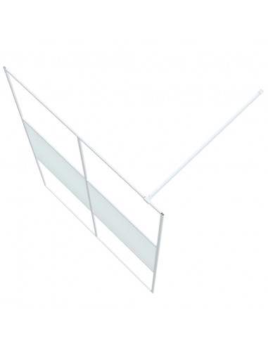 Parete Doccia Walk in Bianca 140x195 cm Vetro Trasparente ESG