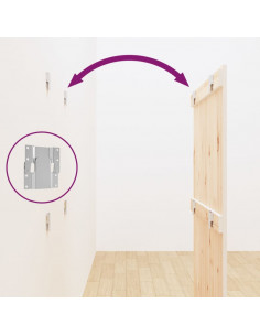 Testiera da Parete Bianca 82,5x3x110 cm Legno Massello di Pino