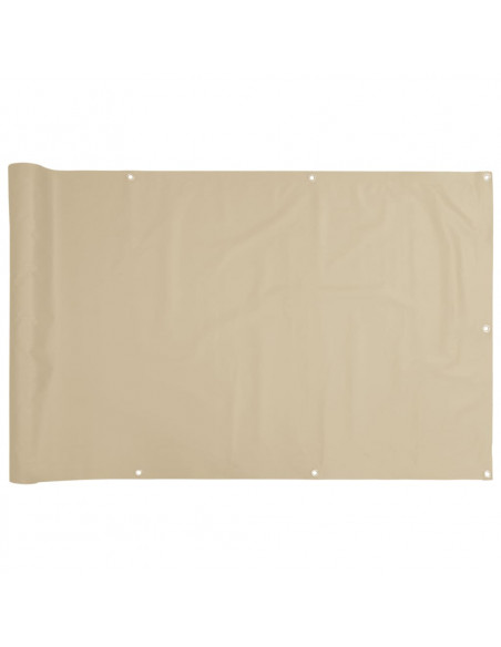 Paravento Balcone Beige 75x500 cm in Tessuto Oxford