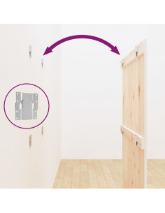 Testiera da Parete Bianca 95,5x3x110 cm Legno Massello di Pino