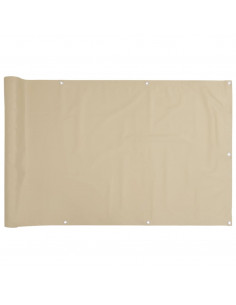 Paravento da Balcone Beige 90x300 cm in Tessuto Oxford 2