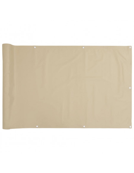 Paravento da Balcone Beige 90x300 cm in Tessuto Oxford