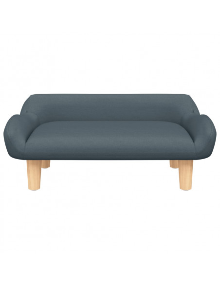 Lettino per Cani Grigio Scuro 70x40x24 cm in Tessuto
