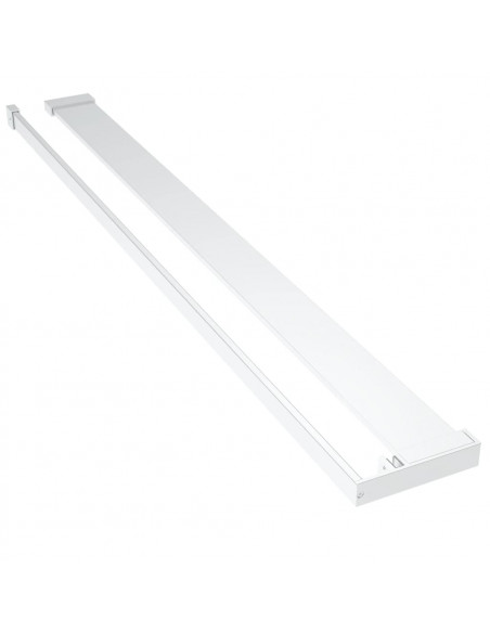 Parete Doccia con Mensola Cromo 80x195cm Vetro ESG e Alluminio