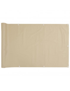 Paravento da Balcone Beige 90x500 cm in Tessuto Oxford 2