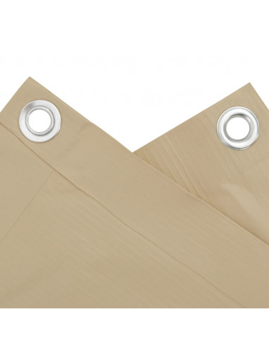 Paravento Balcone Beige 120x300 cm Tessuto Oxford