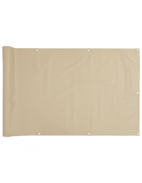 Paravento Balcone Beige 120x400 cm Tessuto Oxford