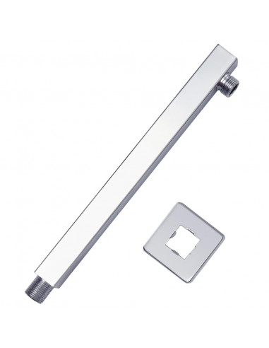 Braccio di Supporto Doccia Quadrato Acciaio 201 Argento 30 cm