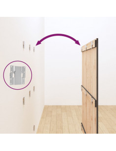 Testiera da Parete Grigia 127,5x3x110 cm Legno Massello di Pino