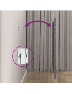 Testiera da Parete Grigia 141x3x91,5 cm Legno Massello di Pino