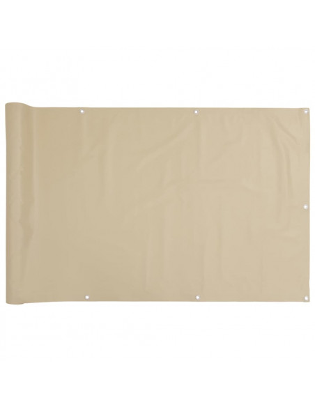 Paravento Balcone Beige 120x600 cm in Tessuto Oxford