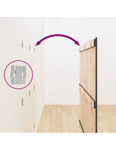 Testiera da Parete Grigia 146,5x3x110cm Legno Massello di Pino