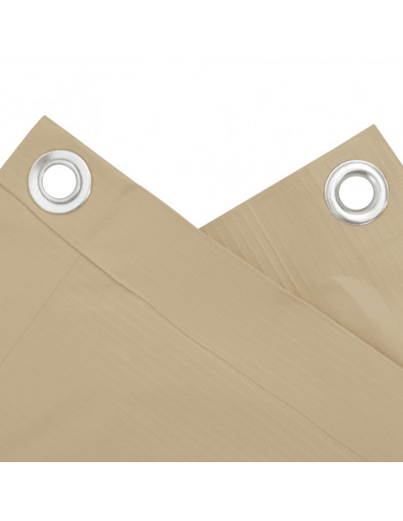 Paravento Balcone Beige 120x600 cm in Tessuto Oxford