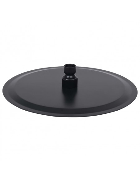 Testa Doccia a Pioggia in Acciaio Inox 25 cm Rotonda Nera