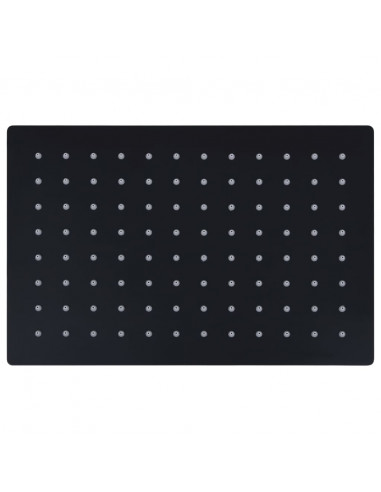 Testa Doccia a Pioggia Acciaio Inox 30x20 cm Rettangolare Nera