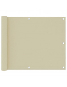 Paravento da Balcone Crema 75x500 cm Tessuto Oxford 2