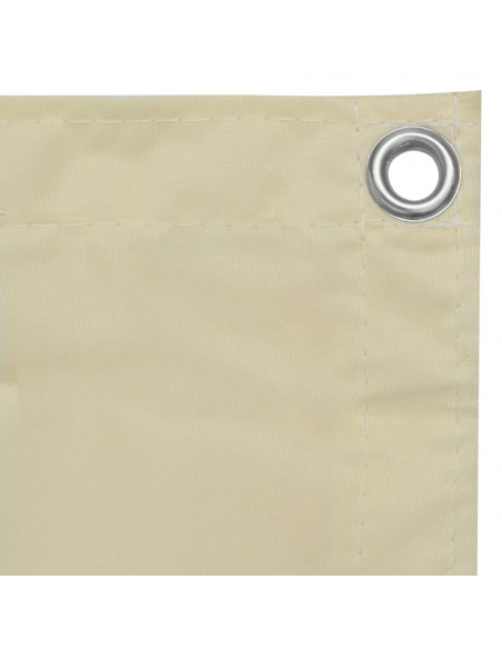 Paravento da Balcone Crema 75x500 cm Tessuto Oxford