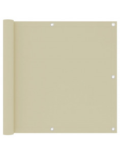 Paravento da Balcone Crema 90x300 cm Tessuto Oxford 2
