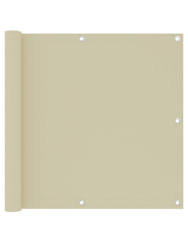 Paravento da Balcone Crema 90x300 cm Tessuto Oxford