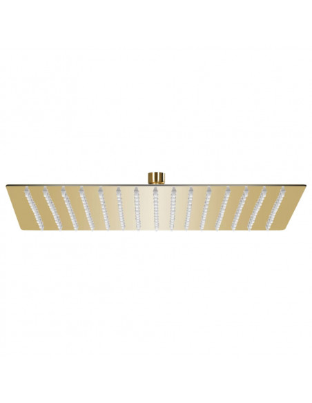 Testa Doccia a Pioggia in Acciaio Inox 40x40 cm Quadrata Oro