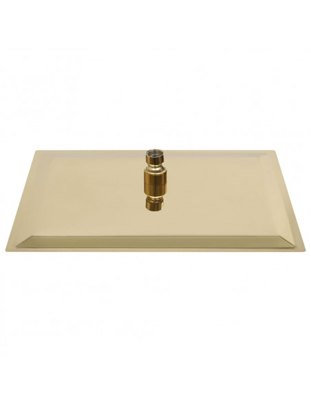 Testa Doccia a Pioggia in Acciaio Inox 40x40 cm Quadrata Oro