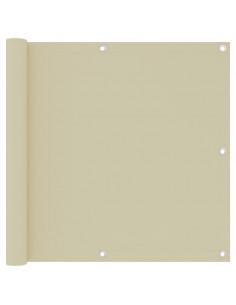Paravento da Balcone Crema 90x500 cm Tessuto Oxford 2