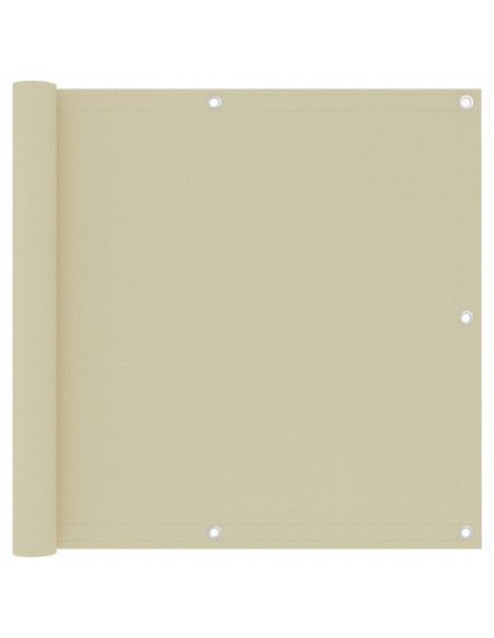 Paravento da Balcone Crema 90x500 cm Tessuto Oxford