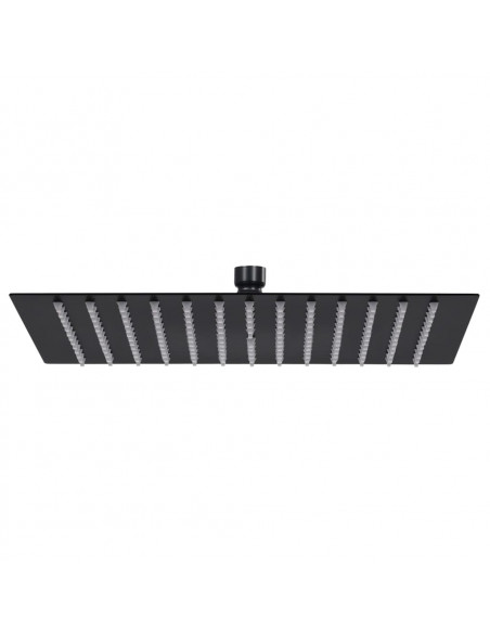 Testa Doccia a Pioggia in Acciaio Inox 25x25 cm Quadrata Nera