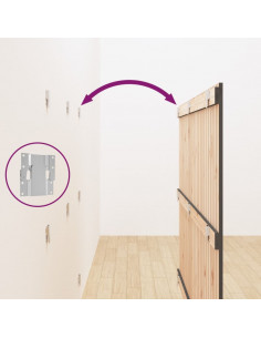 Testiera da Parete Grigia 159,5x3x110 cm Legno Massello di Pino