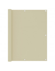 Paravento da Balcone Crema 120x300 cm Tessuto Oxford 2