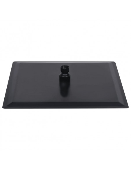 Testa Doccia a Pioggia in Acciaio Inox 25x25 cm Quadrata Nera