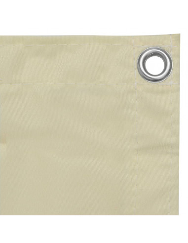 Paravento da Balcone Crema 120x300 cm Tessuto Oxford