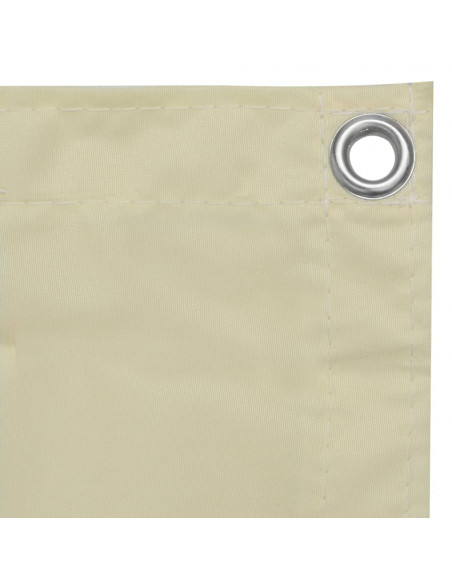 Paravento da Balcone Crema 120x300 cm Tessuto Oxford