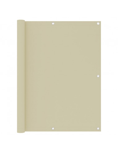 Paravento da Balcone Crema 120x500 cm Tessuto Oxford