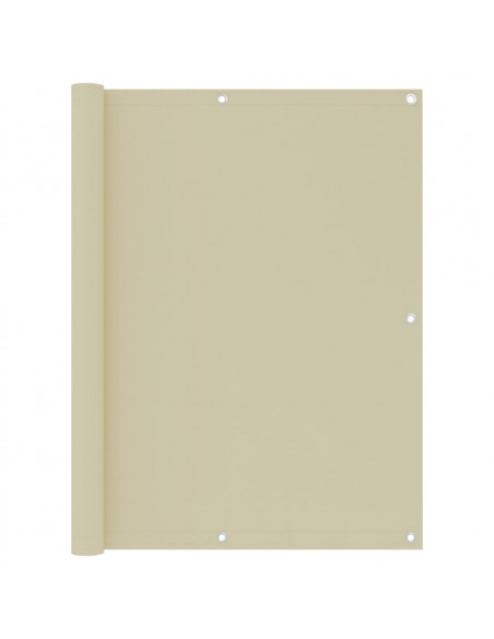 Paravento da Balcone Crema 120x500 cm Tessuto Oxford